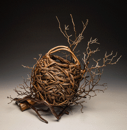 Grapevine tabletop sculpture made by Matt Tommey in Asheville, North Carolina's River Arts District.