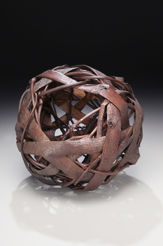 Woven Basket Ball As Example Of Rustic Sculptures